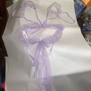 Victoria Secret Open Bow Play suit Lavender Size Small Intimacy Lingerie‎